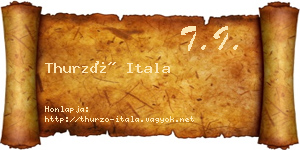 Thurzó Itala névjegykártya